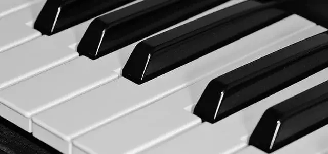 Whole tone scale. Piano keys