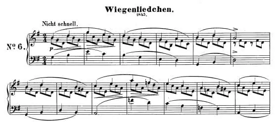 Excerpt from Schumann Wiegenliedchen